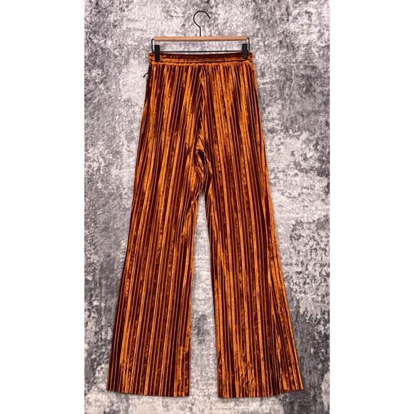 New House of Harlow Pants Small Womens Revolve Accordion Pleat Flowy Velvet - Picture 2 of 7